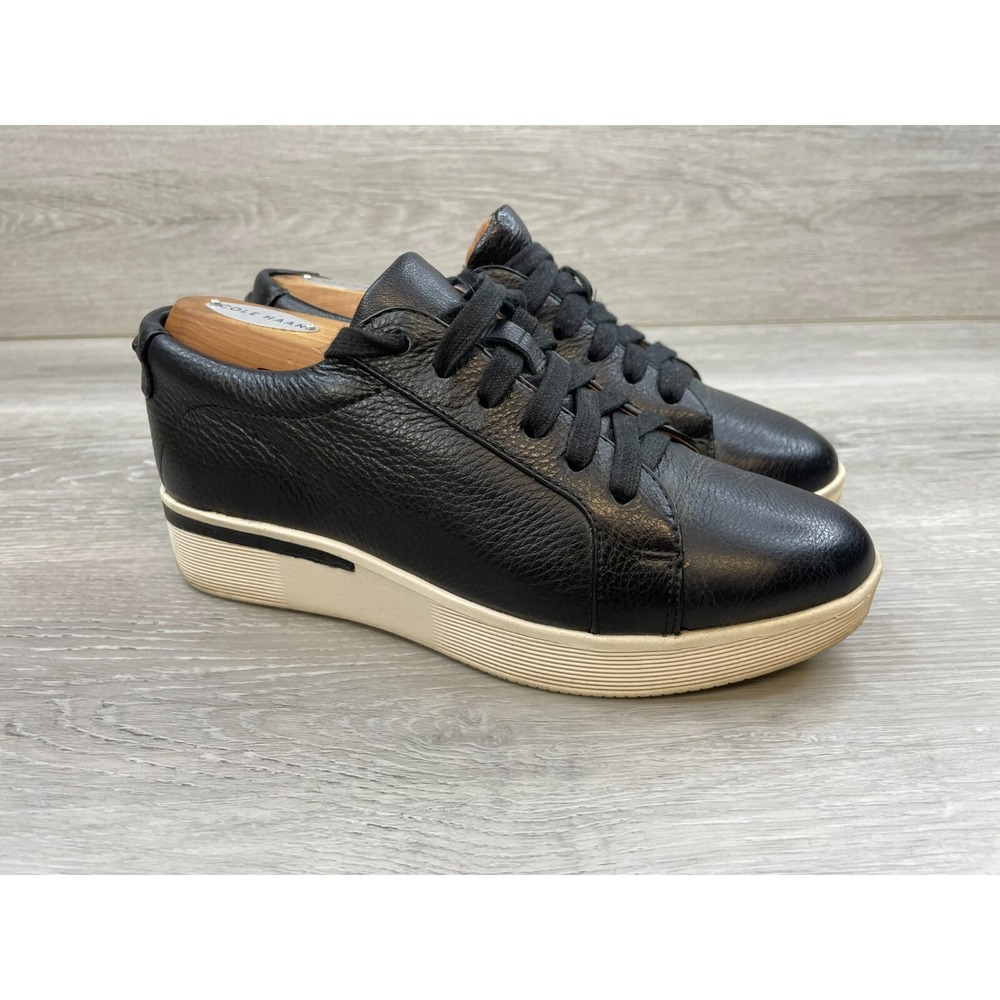 Gentle Souls Haddie Women's Sneaker Skateboarding Lace Up Leather 6M Black Shoes